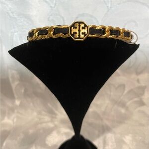Tory Burch Black and Gold Bracelet.New